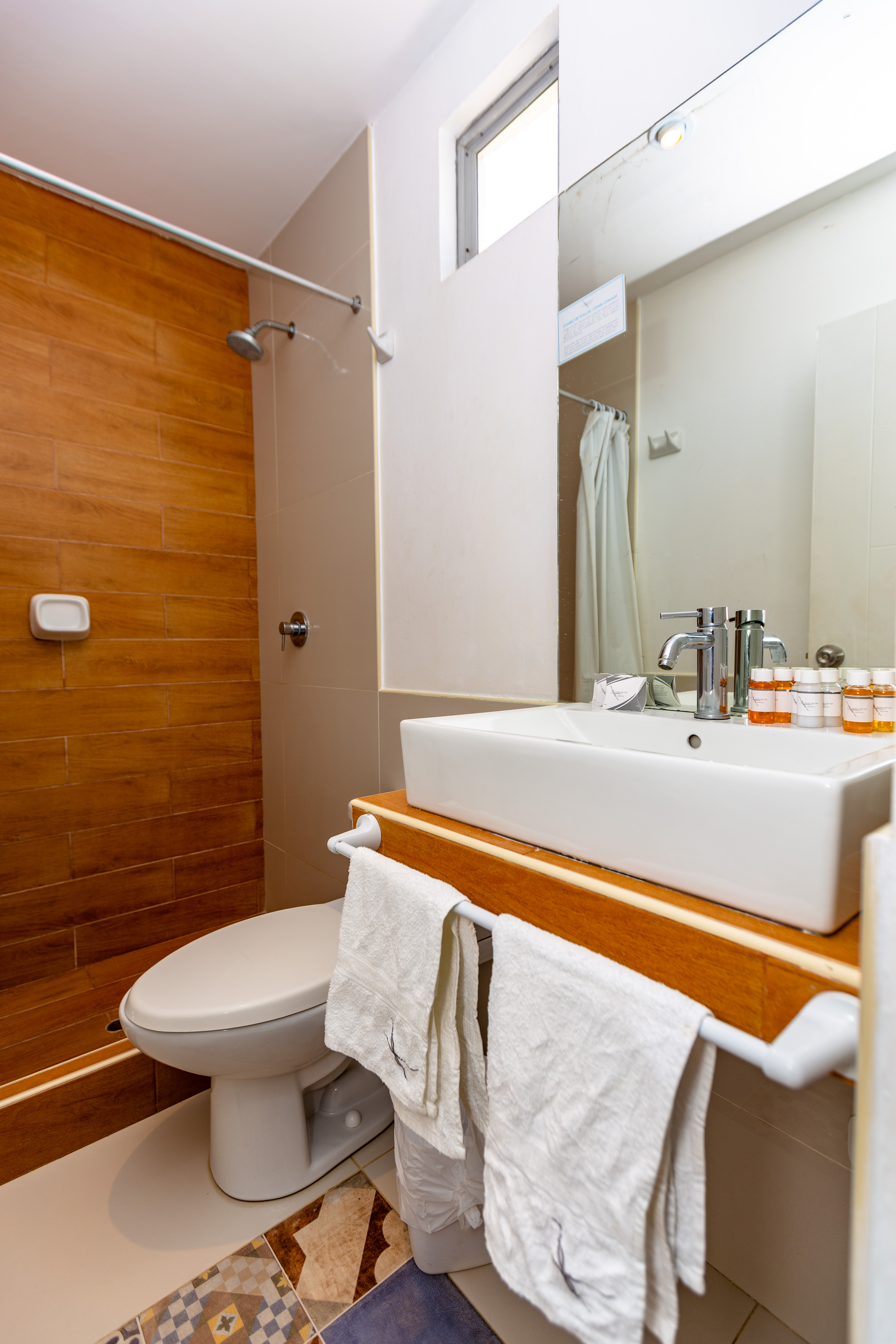 Baño Junior Suite Premium con ducha y amenities propios